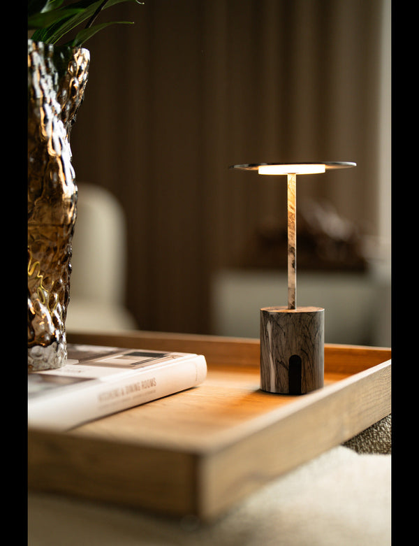 Marmor Space LED lampe - genopladelig