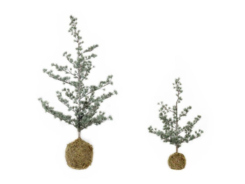 Zijden denneboom met 100 LED lampjes - 115 cm
