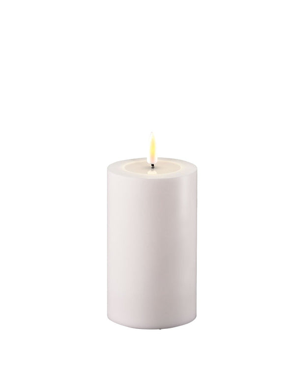 Hvide UDENDØRS LED bloklys - Ø7,5 x 12,5 cm - FEW Design